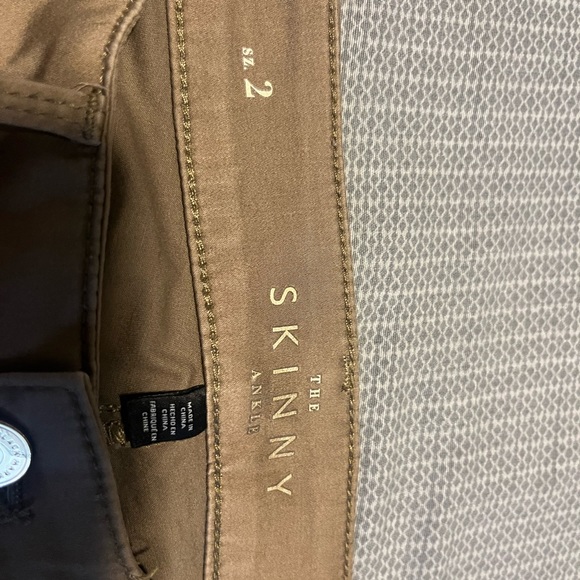 Skinny ancle pants olive green size 2 - Picture 5 of 6